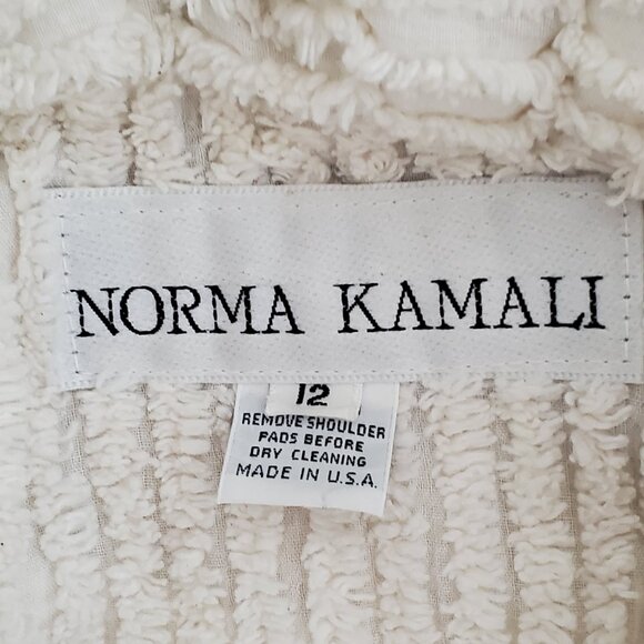 TRUE VINTAGE NORMA KAMALI PEPLUM CHENILLE JACKET - Picture 5 of 5